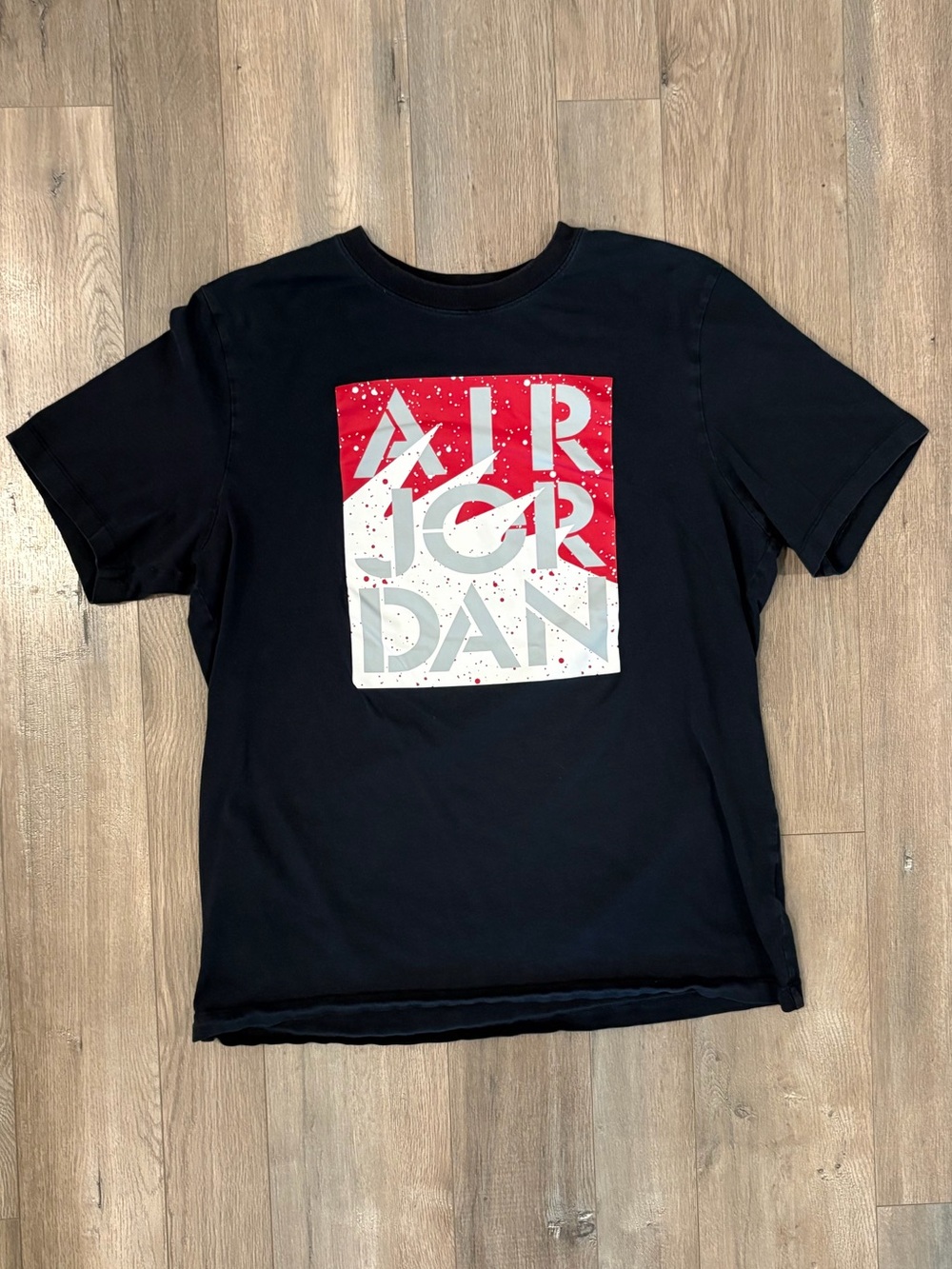 Jordan Black T-Shirt with Red Jumpman Logo